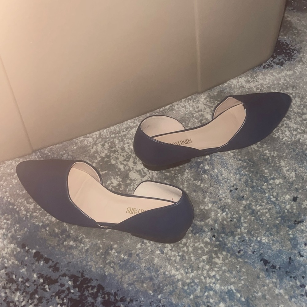 DREAM PAIRS Pointed-Toe, Slip on Flats Size 9, Navy